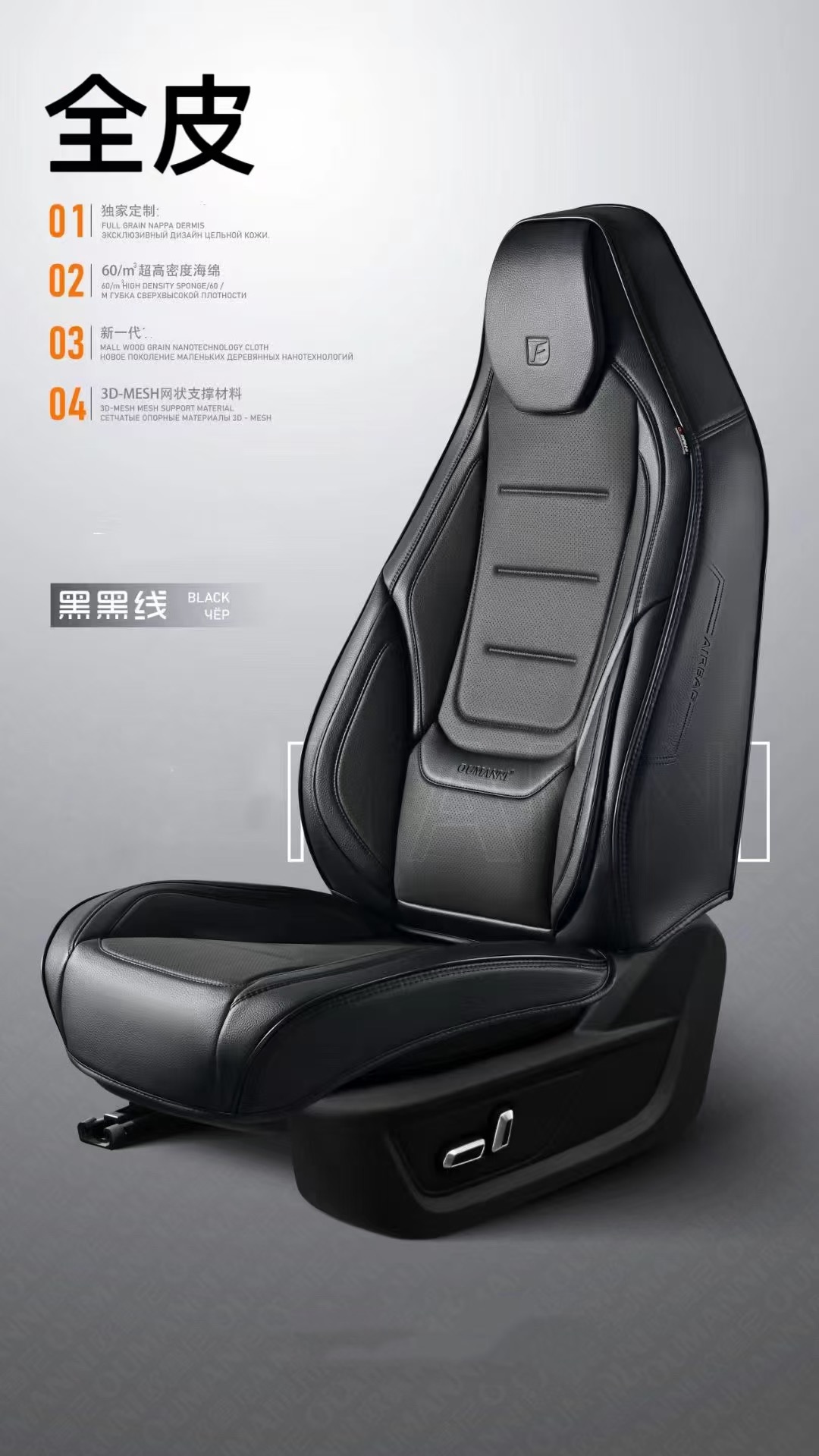 Full-wrap Leather Seat Covers | HJ-L002